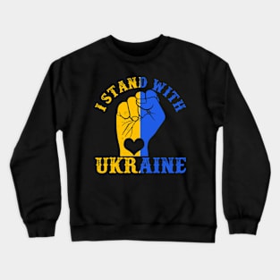 Support Ukraine I Stand With Ukraine Ukrainian Flag Crewneck Sweatshirt